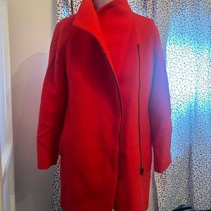 J. Crew Women's Bold Red Trench Coat